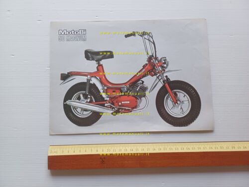 Motobi 50 Magnum 5V 1975 depliant italiano originale ciclomotore brochure …
