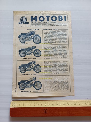 MOTOBI catalogo produzione 1955-56 depliant originale italiano