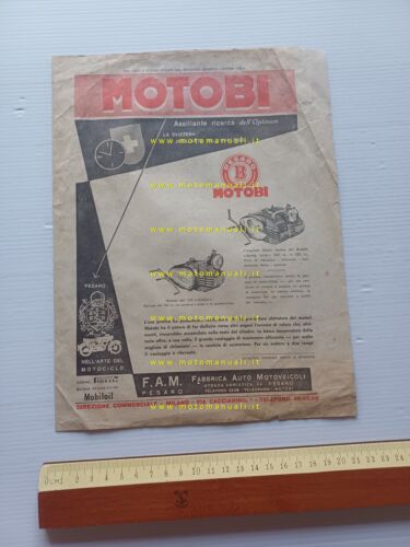 Motobi produzione modelli salone Milano 1955 depliant italiano originale