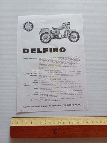 Motom 160 Delfino depliant italiano originale