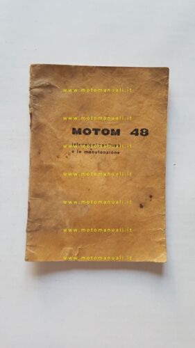 Motom 48 1969 manuale uso manutenzione libretto originale owner's manual