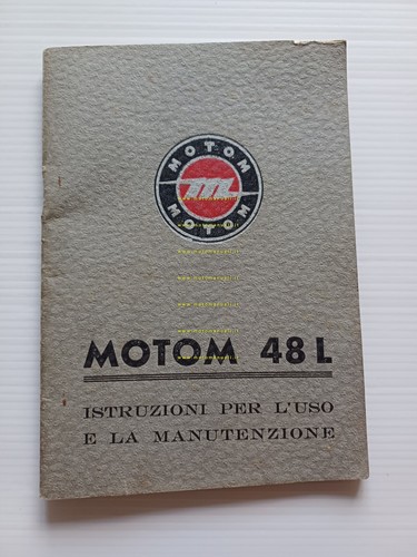 Motom 48 L 1956 manuale uso manutenzione libretto istruzioni originale …