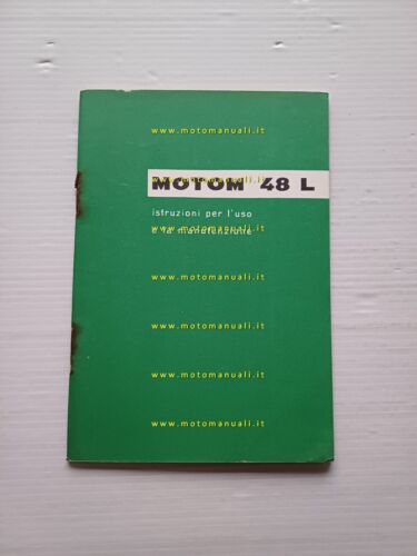 Motom 48 L 1956 manuale uso manutenzione libretto originale