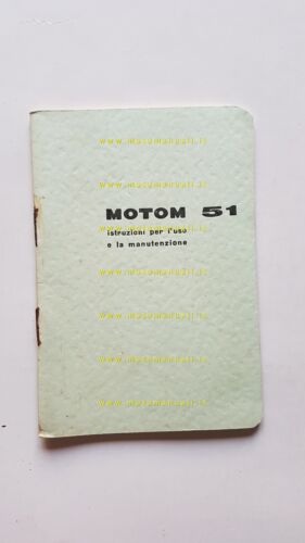 Motom 51 1959 manuale uso manutenzione libretto originale