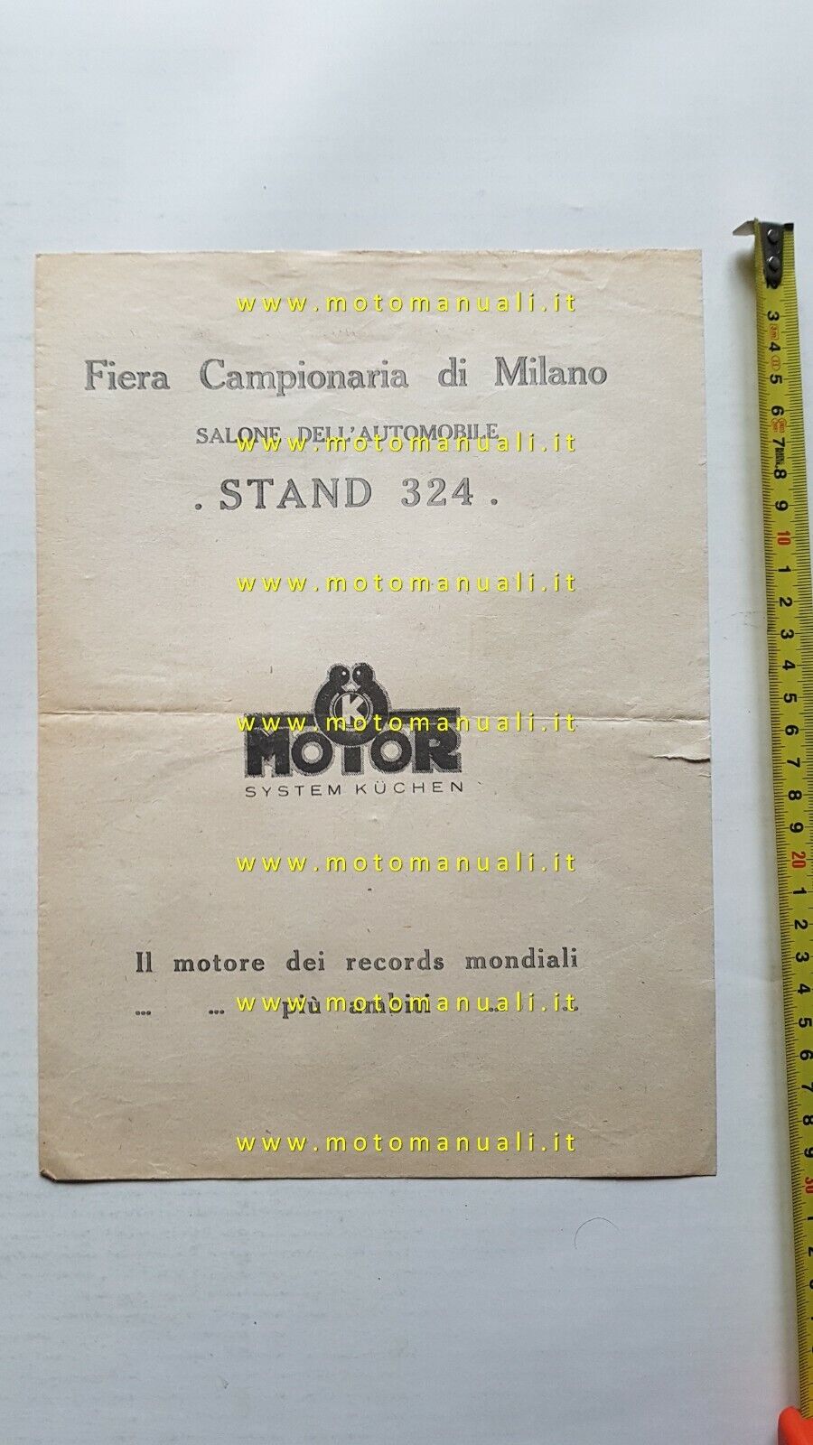 Motori "K" Küchen 1927 depliant Italiano originale brochure