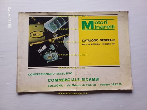 Motori Minarelli catalogo generale ricambi tutti motori 1974 originale