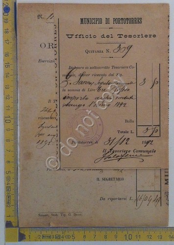 Municipio di Portotorres - Ordine di Esazione con ricevuta - …