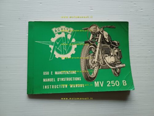 MV Agusta 250 B 1969 manuale uso manutenzione libretto originale …