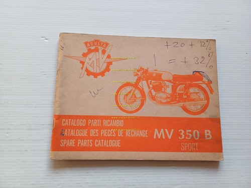 MV Agusta 350 B Sport Puntine 1972 catalogo ricambi originale