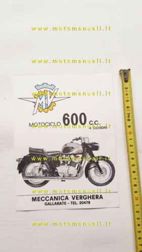 MV Agusta 600 4C depliant brochure originale anni '60