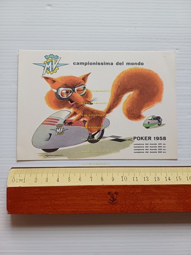 MV Agusta cartolina originale campioni del mondo 1958