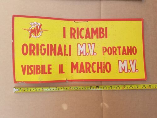 MV Agusta Ricambi Originali insegna cartone originale anni 50 cartello …