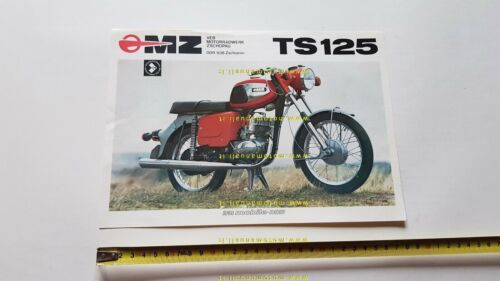MZ TS 125 1974 depliant originale moto FRANCESE brochure