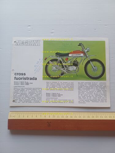 Negrini Cross Fuoristrada 50 1971 depliant originale
