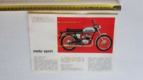 Negrini Moto Sport 100 anni 70 depliant moto originale brochure …