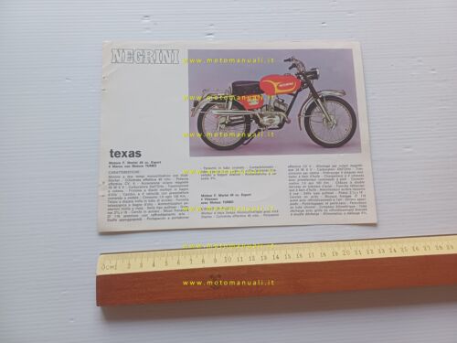 Negrini Texas 50 anni 60 depliant originale