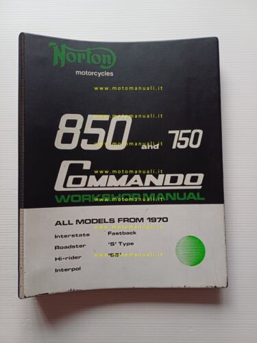 Norton Commando 850 - 750 1970-73 manuale officina originale INGLESE …