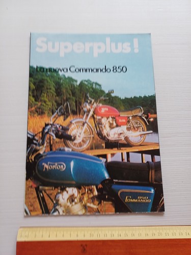 Norton Commando 850 modelli 1974 depliant poster italiano originale