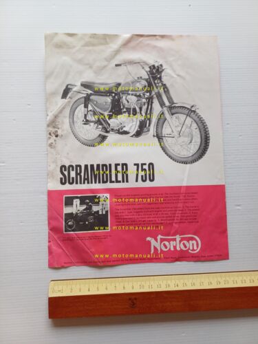 Norton Scrambler 750 - Atlas 750 1968 depliant USA originale