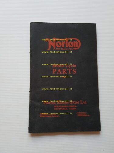 Norton tutti modelli 1926 catalogo ricambi originale