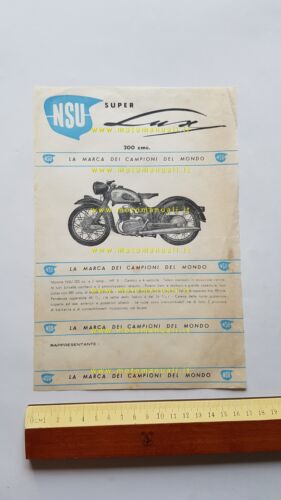 NSU 200 Super Lux depliant originale italiano
