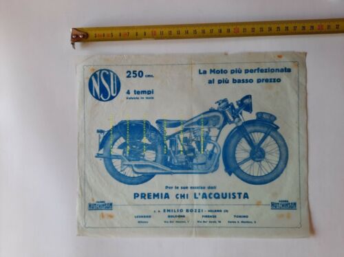 NSU 250 1932 depliant italiano originale brochure volantino