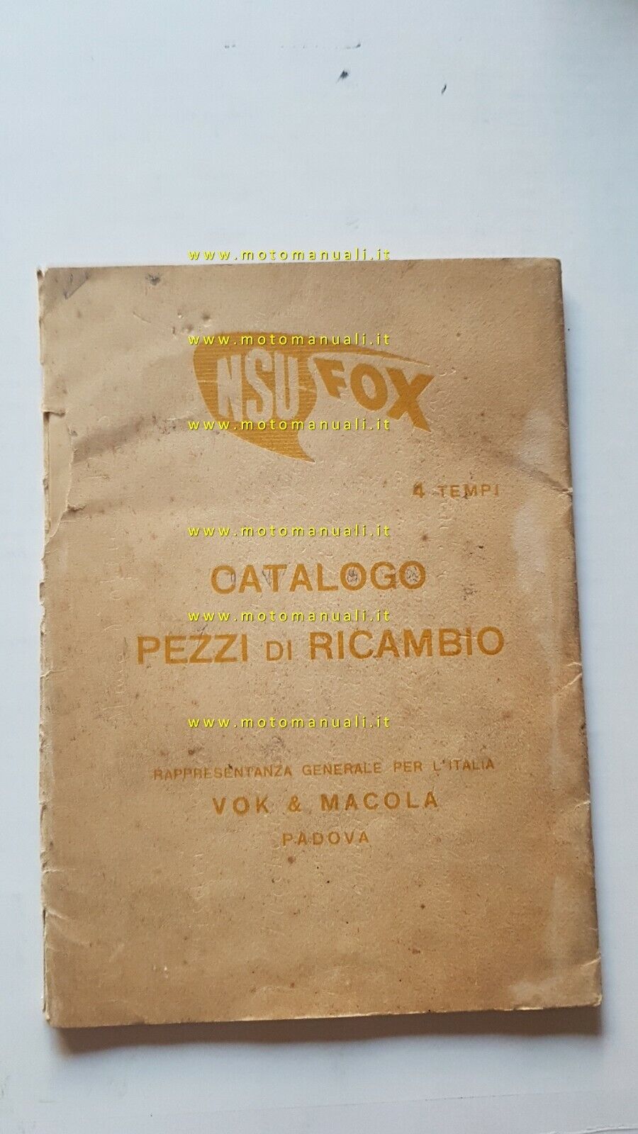 NSU FOX 125 anni '50 catalogo ricambi MOTORE originale spare …