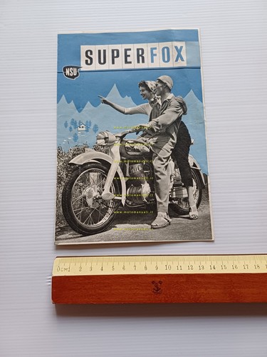 NSU Super Fox 125 1955 depliant originale italiano
