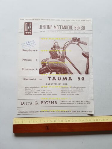 OMB Officine Meccaniche Benesi Tauma 50 micromotore depliant originale italiano