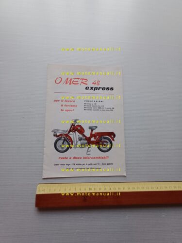 OMER 48 Express depliant anni 70 ciclomotore trasporto italiano originale