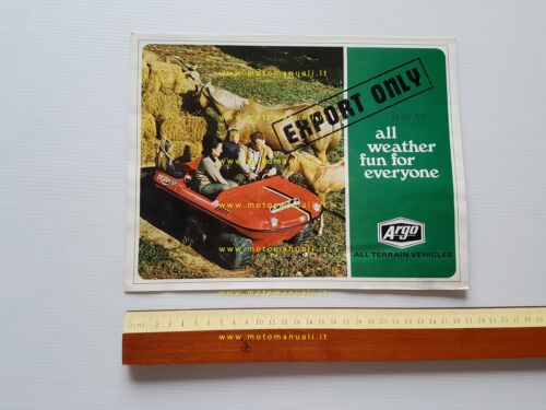 Ontario Drive Argo 6 - Argo 8 1970 veicolo speciale …