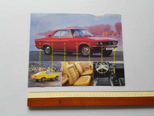 Opel Manta 1.6 S - SR 1972 depliant italiano originale