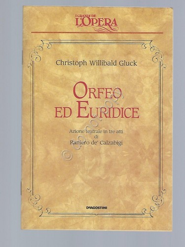 Orfeo ed Eurinice Gluck Opera Lirica Libretto I grandi de …