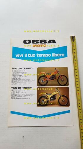 Ossa PRODUZIONE 1982 MODELLI TRIAL REGOLARITÀ depliant originale ITALIANO