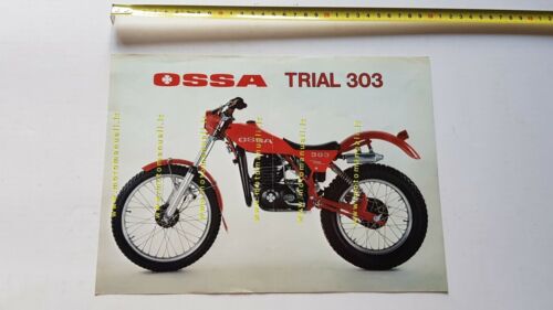 Ossa Trial 303 1984 depliant originale moto brochure