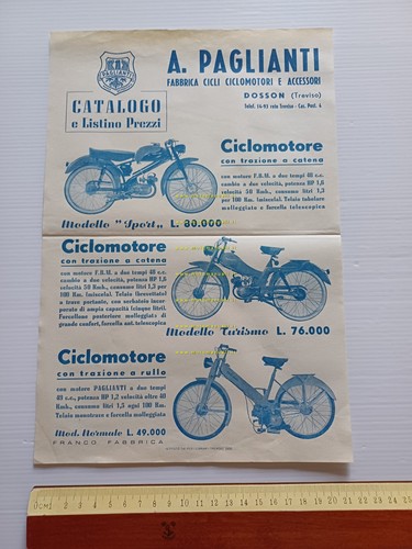 Paglianti 50 Sport - Turismo - Rullo depliant anni 50 …