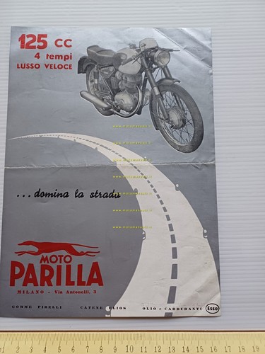 Parilla 125 Lusso Veloce 1960 depliant italiano originale