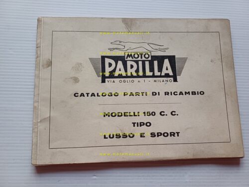 Parilla 150 Lusso - Sport anni 50 catalogo ricambi originale …