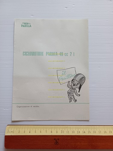 Parilla 49 Parillino 2T depliant italiano originale