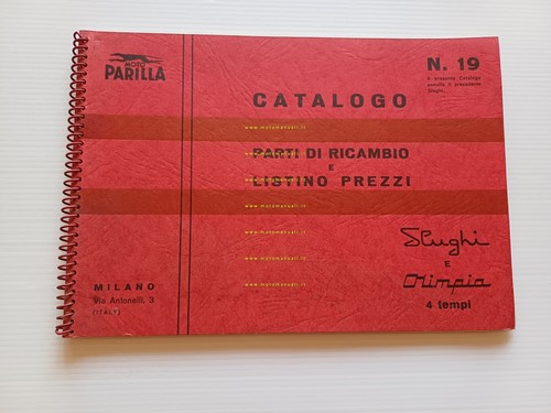 Parilla 99 SLUGHI -OLIMPIA 4T 1961 catalogo ricambi originale spare …