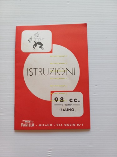 Parilla Fauno 98 manuale uso manutenzione libretto istruzioni italiano originale