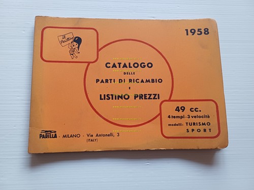 Parilla PARILLINO 48 4T 3V SPORT-TURISMO 1958 catalogo ricambi originale