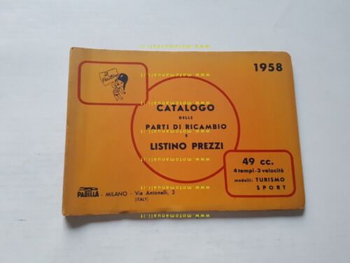 Parilla PARILLINO 48 4T 3V SPORT TURISMO 1958 catalogo ricambi …