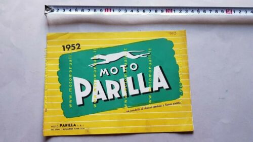 Parilla produzione modelli 125-250 1952 depliant moto originale brochure
