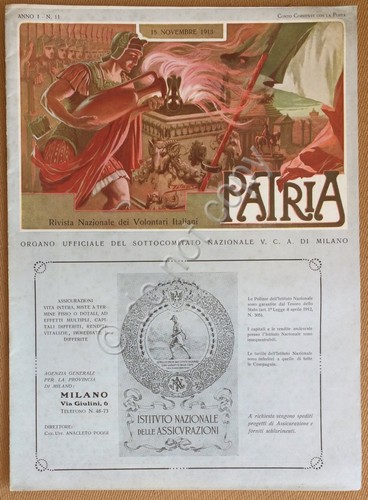 Patria - Rivista Nazionale dei Volontari Italiani - Anno 1 …