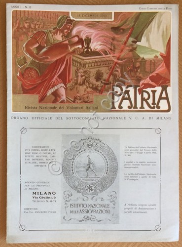 Patria - Rivista Nazionale dei Volontari Italiani - Anno 1 …