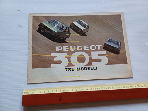 Peugeot 305 GL SR GR 1980 depliant originale italiano