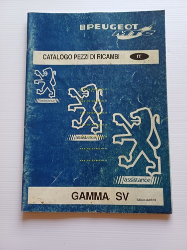 Peugeot 50 gamma modelli SV 1994 catalogo ricambi scooter italiano …