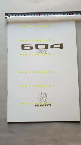 Peugeot 604 SL 1976 depliant auto originale Francese brochure