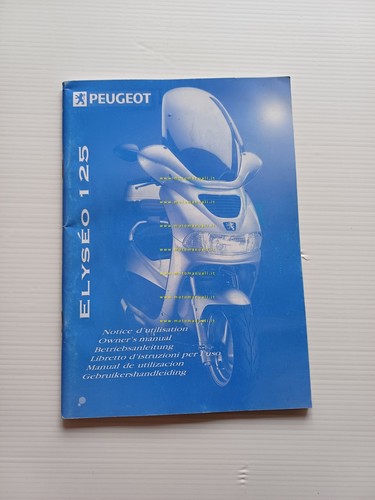 Peugeot Elyseo 125 1999 manuale uso manutenzione originale italiano